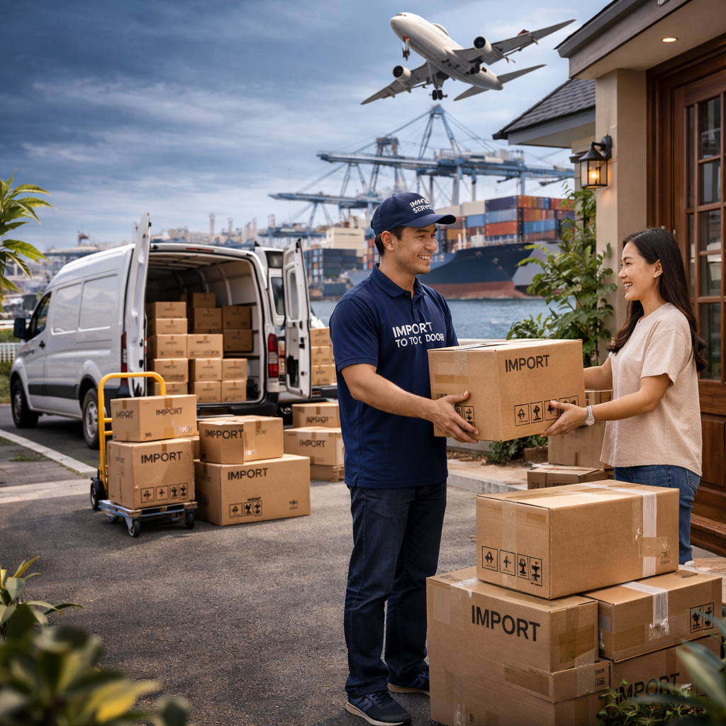 jasa import door to door